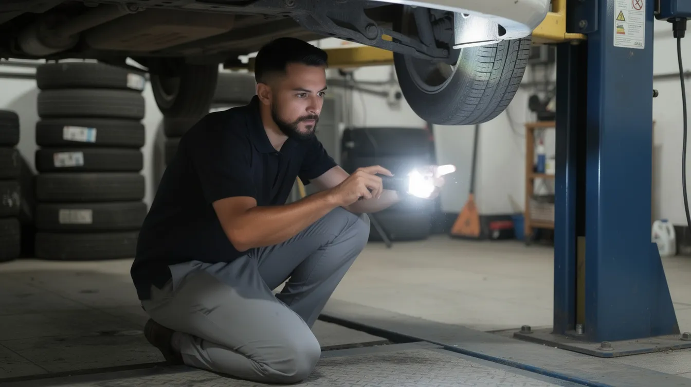 Mecánico inspeccionando motor de un vehículo para detectar defectos ocultos