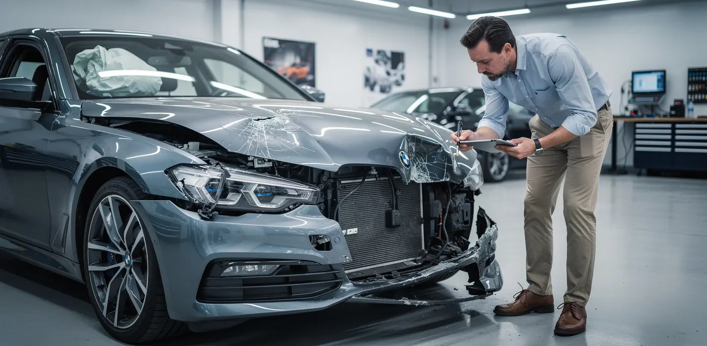 Vehículo siniestrado en proceso de valoración pericial